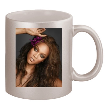 Tyra Banks 11oz Metallic Silver Mug