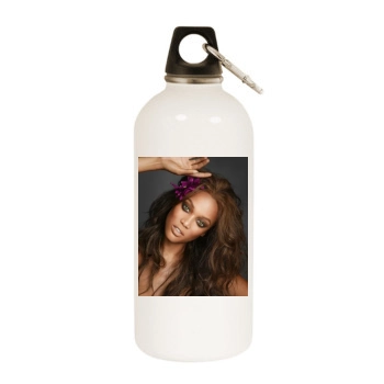 Tyra Banks White Water Bottle With Carabiner