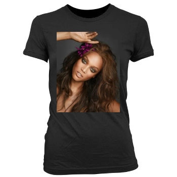 Tyra Banks Women's Junior Cut Crewneck T-Shirt