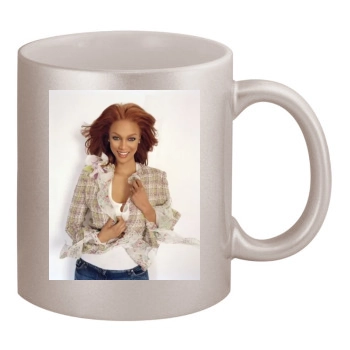 Tyra Banks 11oz Metallic Silver Mug