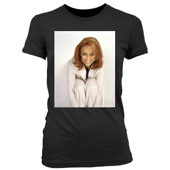 Tyra Banks Women's Junior Cut Crewneck T-Shirt