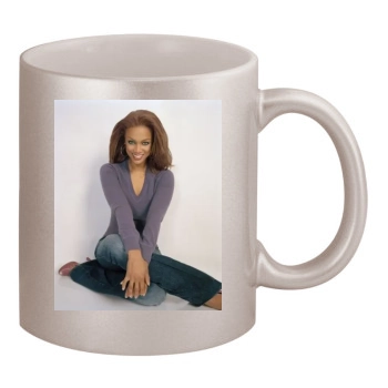 Tyra Banks 11oz Metallic Silver Mug