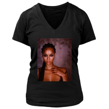 Tyra Banks Women's Deep V-Neck TShirt