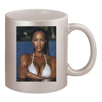 Tyra Banks 11oz Metallic Silver Mug