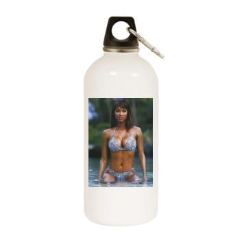 Tyra Banks White Water Bottle With Carabiner