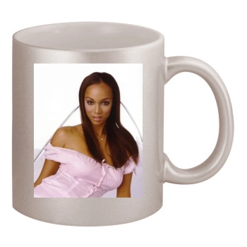 Tyra Banks 11oz Metallic Silver Mug