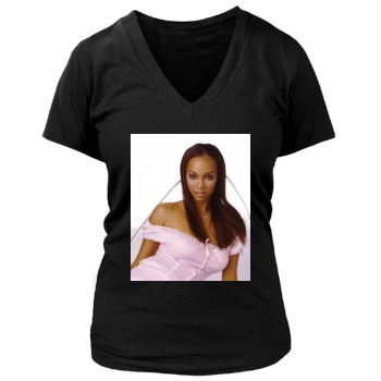 Tyra Banks Women's Deep V-Neck TShirt