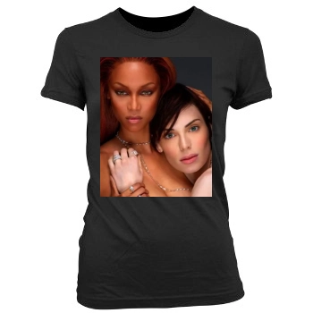 Tyra Banks Women's Junior Cut Crewneck T-Shirt