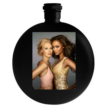 Tyra Banks Round Flask