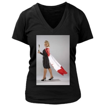 Trish Stratus Women's Deep V-Neck TShirt