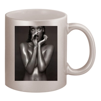 Tyra Banks 11oz Metallic Silver Mug