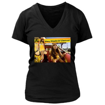 Mary Elizabeth Winstead Women's Deep V-Neck TShirt