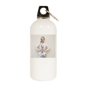 Abigail Breslin White Water Bottle With Carabiner