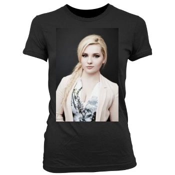 Abigail Breslin Women's Junior Cut Crewneck T-Shirt