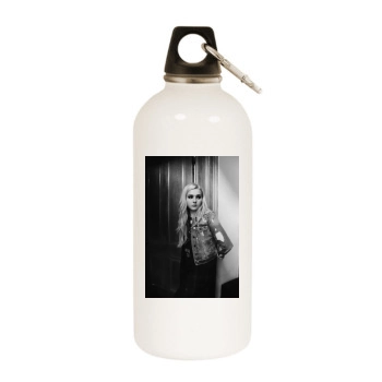 Abigail Breslin White Water Bottle With Carabiner