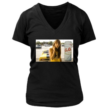 Mary Elizabeth Winstead Women's Deep V-Neck TShirt