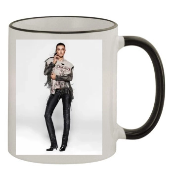 Adriana Lima 11oz Colored Rim & Handle Mug