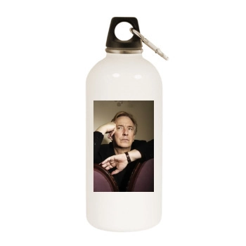 Alan Rickman White Water Bottle With Carabiner