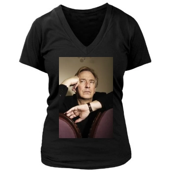 Alan Rickman Women's Deep V-Neck TShirt