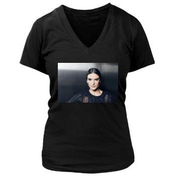 Alessandra Ambrosio Women's Deep V-Neck TShirt