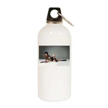 Alessandra Ambrosio White Water Bottle With Carabiner