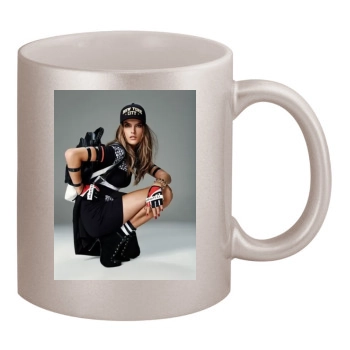 Alessandra Ambrosio 11oz Metallic Silver Mug