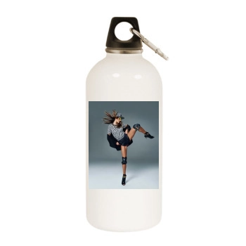 Alessandra Ambrosio White Water Bottle With Carabiner