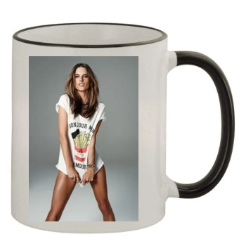 Alessandra Ambrosio 11oz Colored Rim & Handle Mug