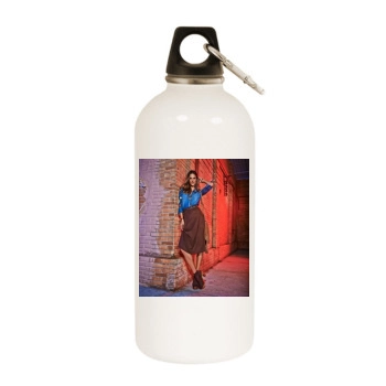 Alessandra Ambrosio White Water Bottle With Carabiner