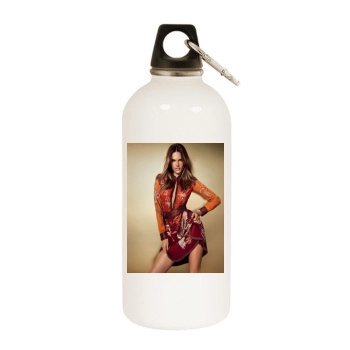 Alessandra Ambrosio White Water Bottle With Carabiner