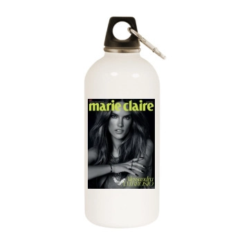 Alessandra Ambrosio White Water Bottle With Carabiner