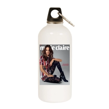 Alessandra Ambrosio White Water Bottle With Carabiner