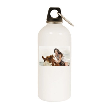 Alessandra Ambrosio White Water Bottle With Carabiner