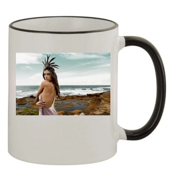 Alessandra Ambrosio 11oz Colored Rim & Handle Mug