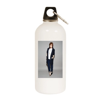 Alexis Bledel White Water Bottle With Carabiner