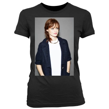 Alexis Bledel Women's Junior Cut Crewneck T-Shirt