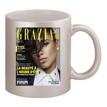 Alicia Keys 11oz Metallic Silver Mug