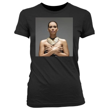 Alicia Keys Women's Junior Cut Crewneck T-Shirt