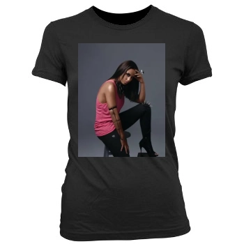 Alicia Keys Women's Junior Cut Crewneck T-Shirt