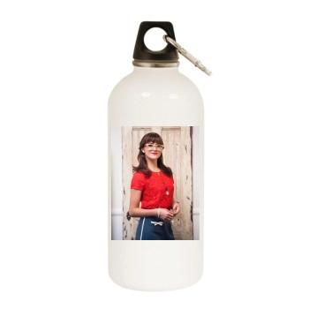 Alyson Stoner White Water Bottle With Carabiner