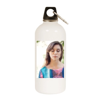 Alyson Stoner White Water Bottle With Carabiner