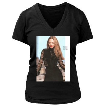 Amanda Seyfried Women's Deep V-Neck TShirt