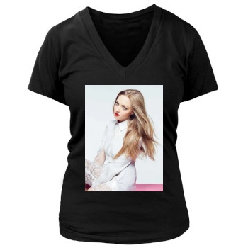 Amanda Seyfried Women's Deep V-Neck TShirt