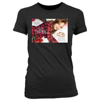 Amanda Seyfried Women's Junior Cut Crewneck T-Shirt