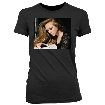 Amanda Seyfried Women's Junior Cut Crewneck T-Shirt