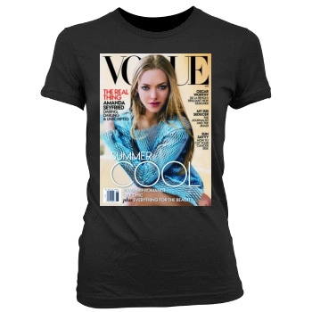 Amanda Seyfried Women's Junior Cut Crewneck T-Shirt