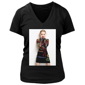 Amanda Seyfried Women's Deep V-Neck TShirt