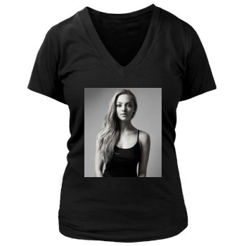 Amanda Seyfried Women's Deep V-Neck TShirt