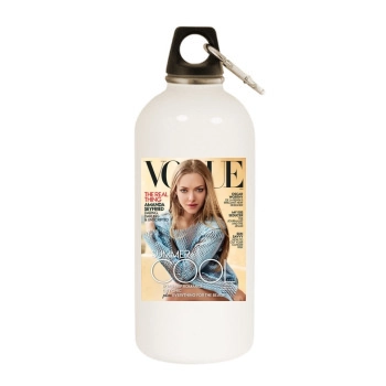 Amanda Seyfried White Water Bottle With Carabiner