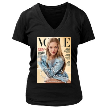 Amanda Seyfried Women's Deep V-Neck TShirt